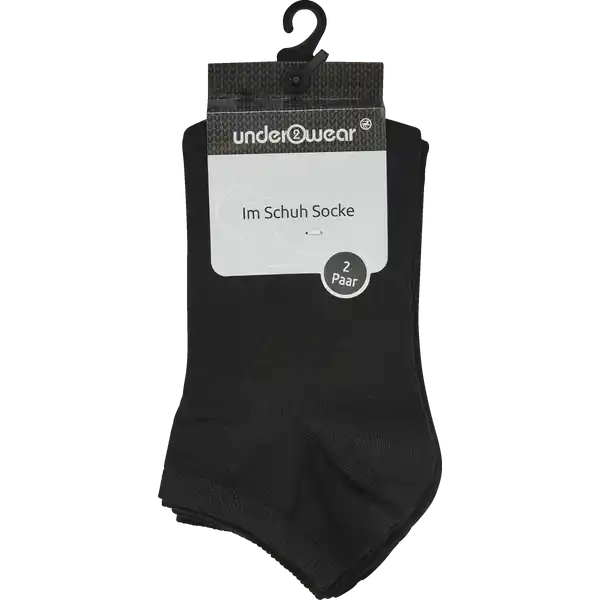 Under2wear Im Schuh Socke unisex DP schwarz 35 / 38