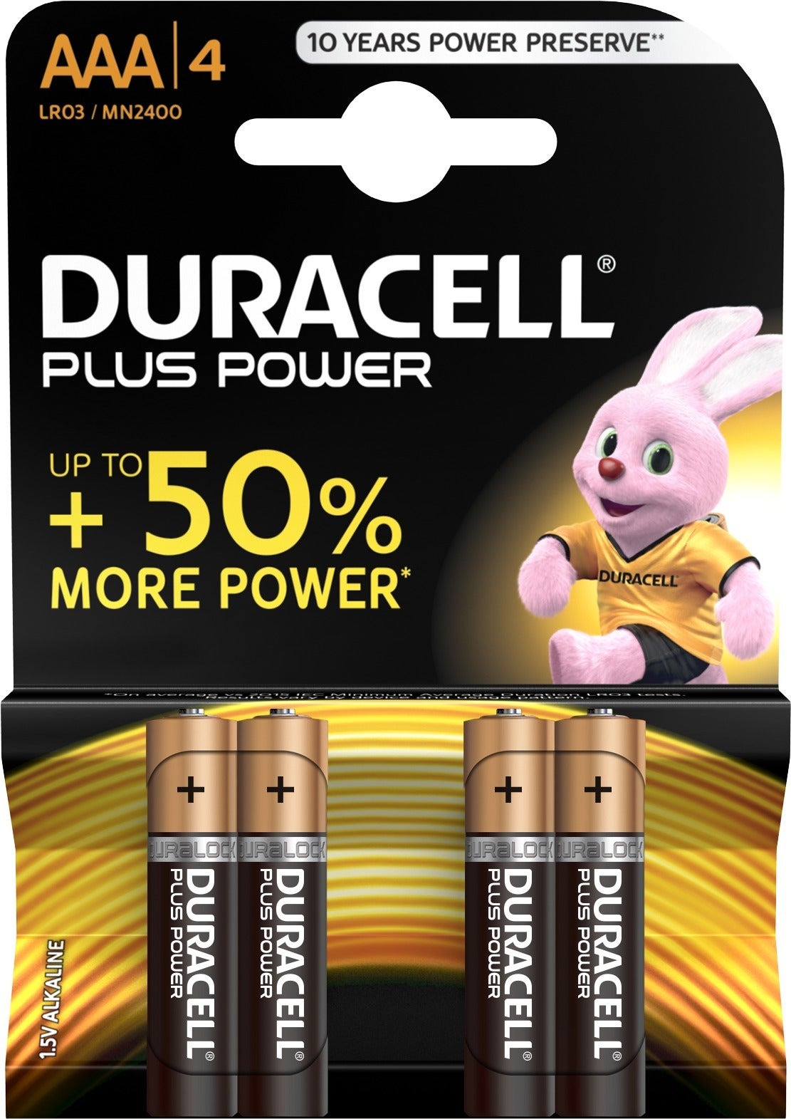 Duracell alkaline Plus Power batterij AAA 4 stuks
