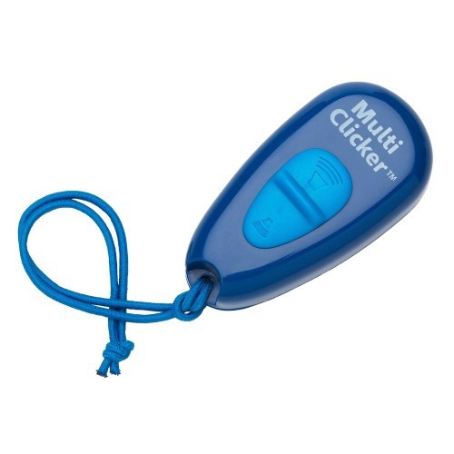 Dispositivo de treinamento com múltiplos clickers para cães, várias cores.