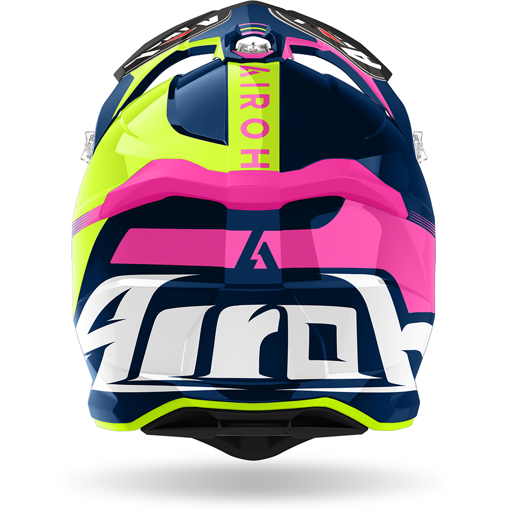 Airoh - Casque Strycker Blazer Jaune / Rose / Bleu foncé