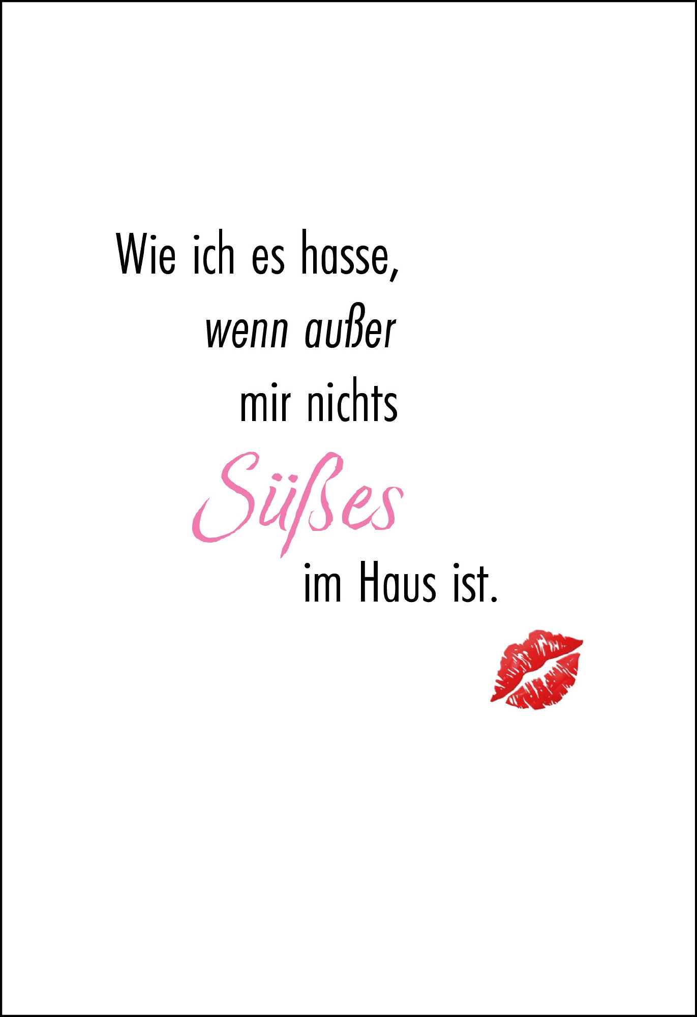Postkarte 'Wie ich es hasse wenn außer...' günstig bestellen
