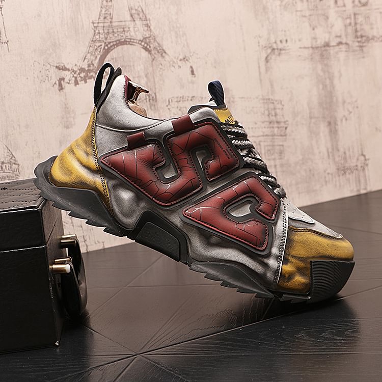 Mr Ozera - Platformsneakers met letters