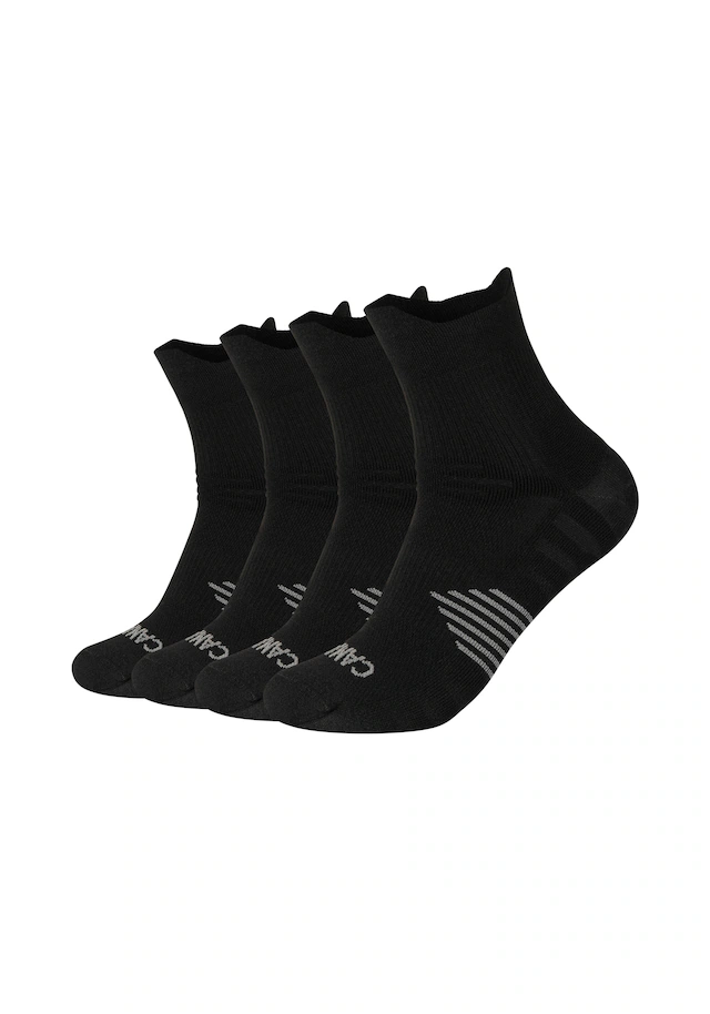 Camano Kurzsocken »function« 4 Stk. tlg. Performance, Multi Sportsocken, Fussgewölbe-Stütze, gepolsterte Sohle
