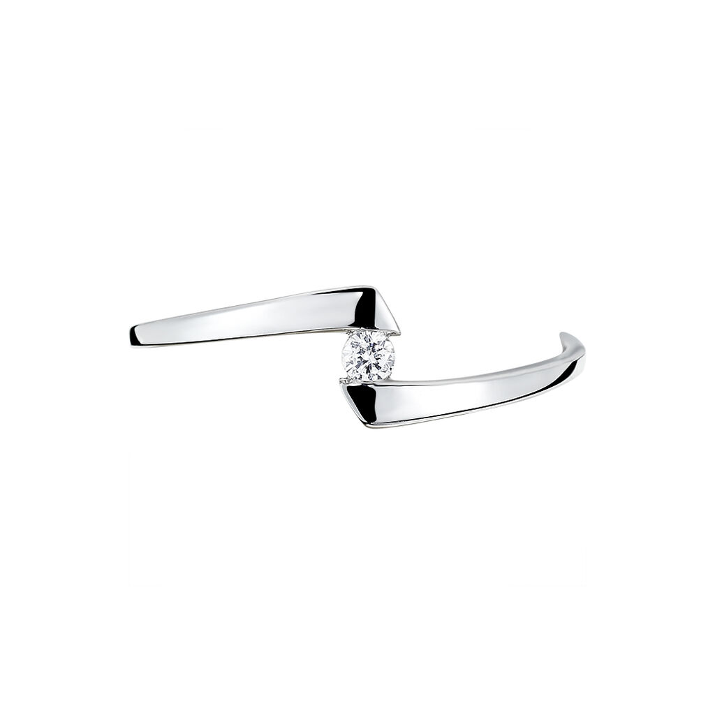 Bague Solitaire Ashley Or Blanc Diamant