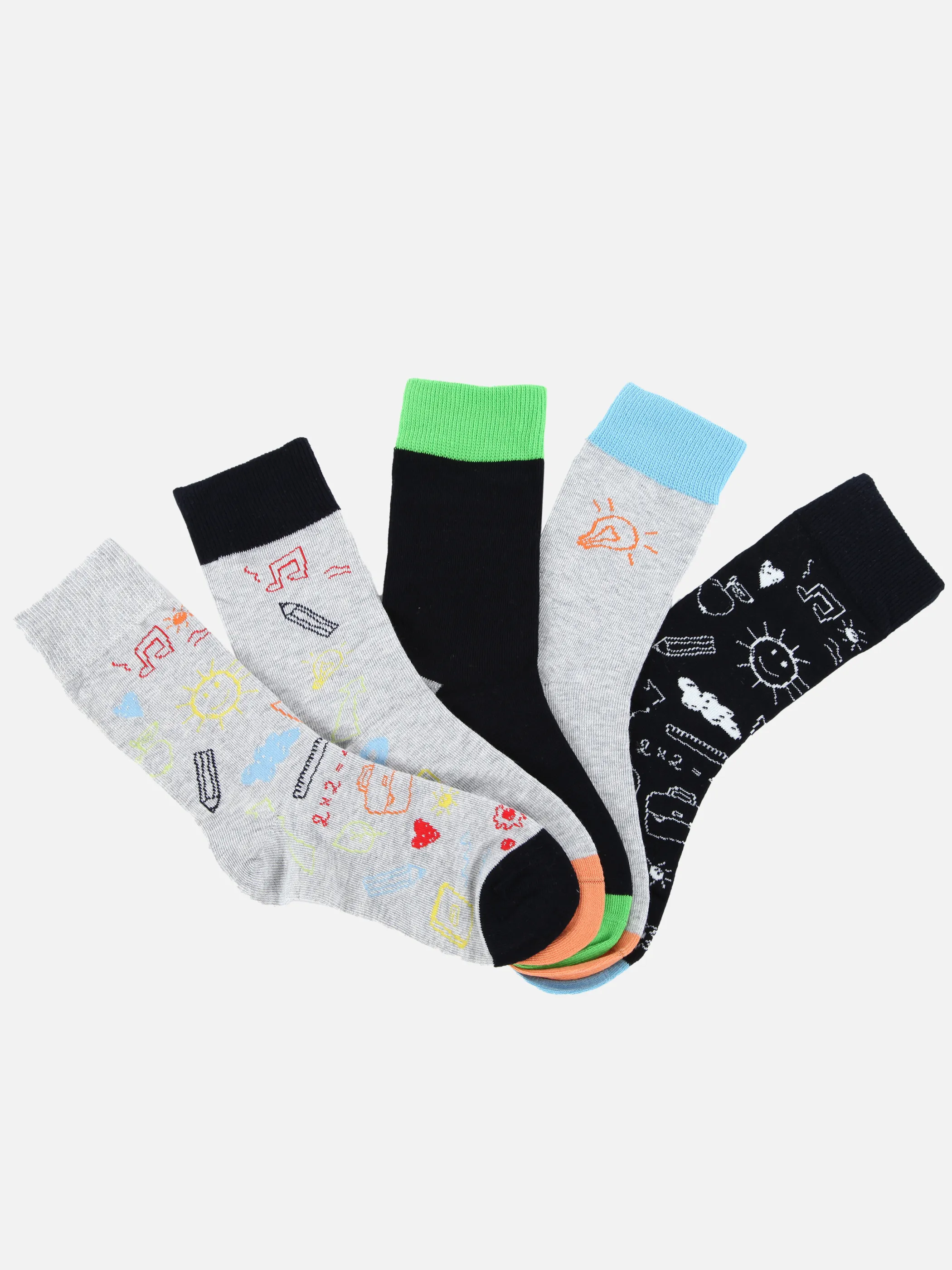 Kinder Socken Set, 5tlg., Schulanfang