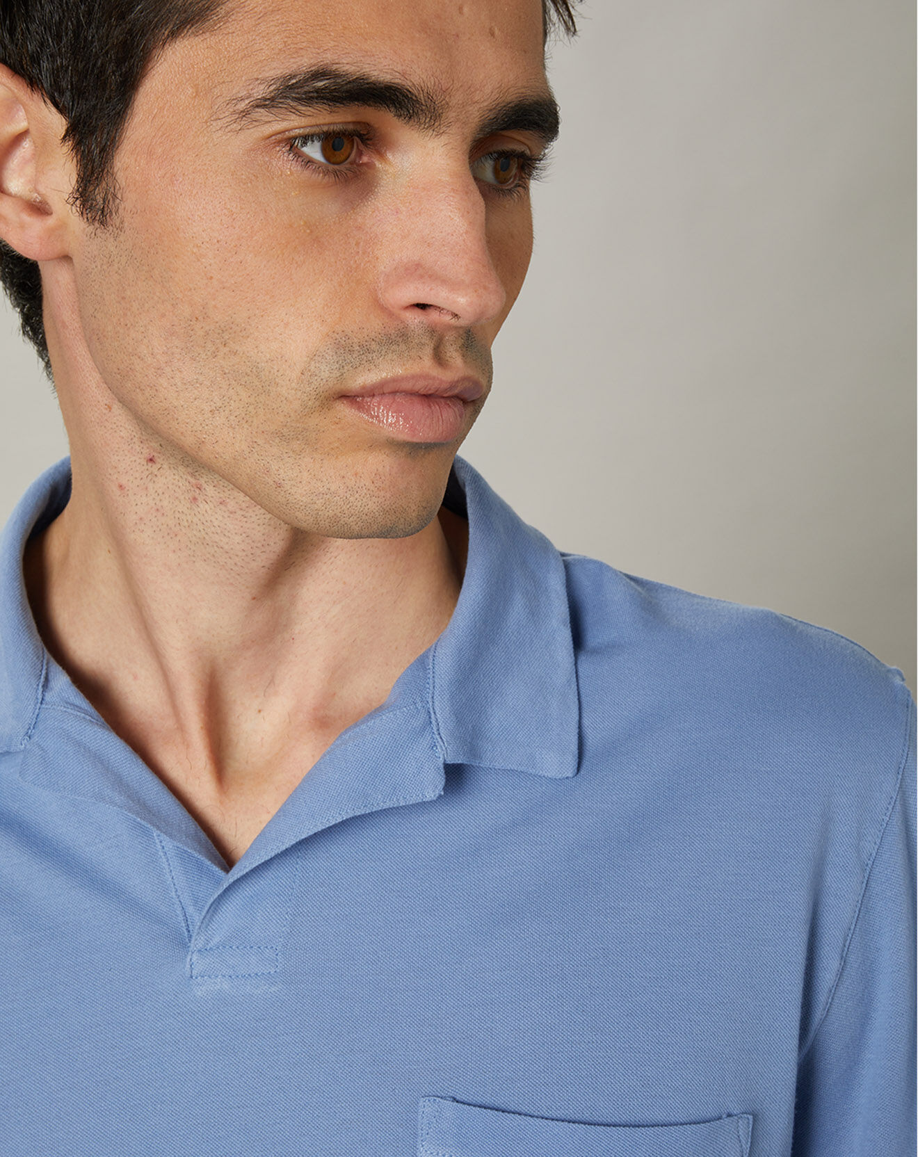Hartford Polo piqué chambray
