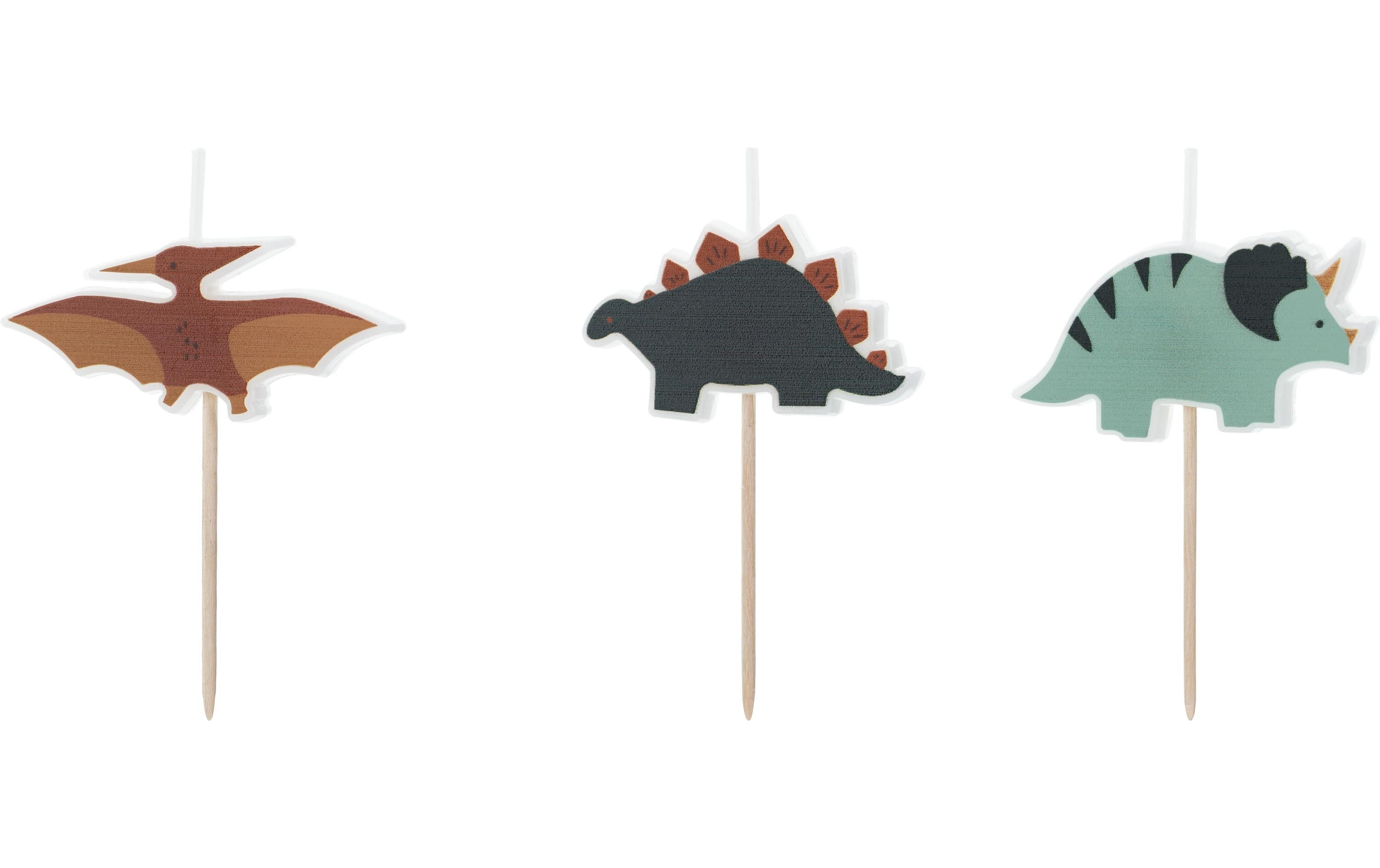 Kerze Dinosaurier 3 StückGeburtstagskerzen