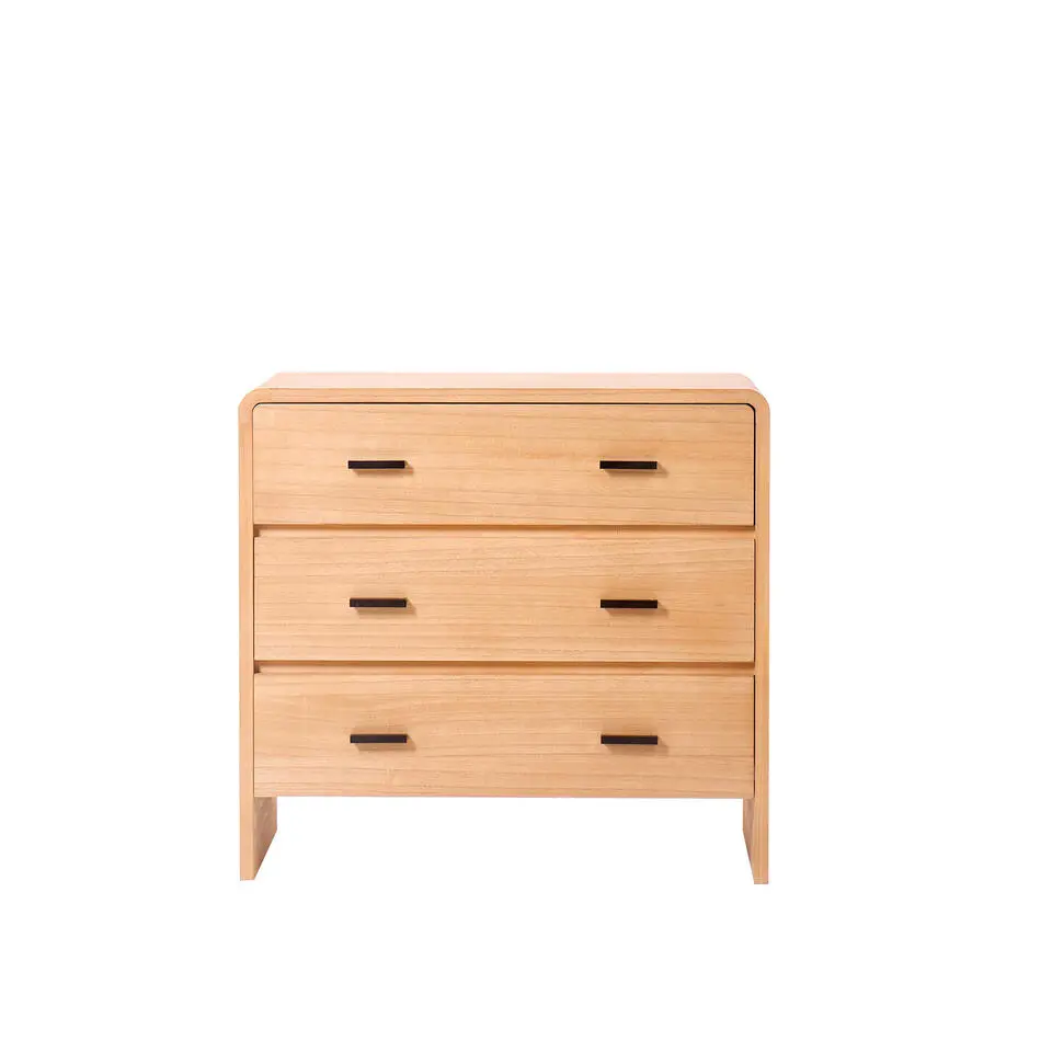 Ladenkast Scandinavische Slaapkamer Hout Metaal 3 Laden Opbergen