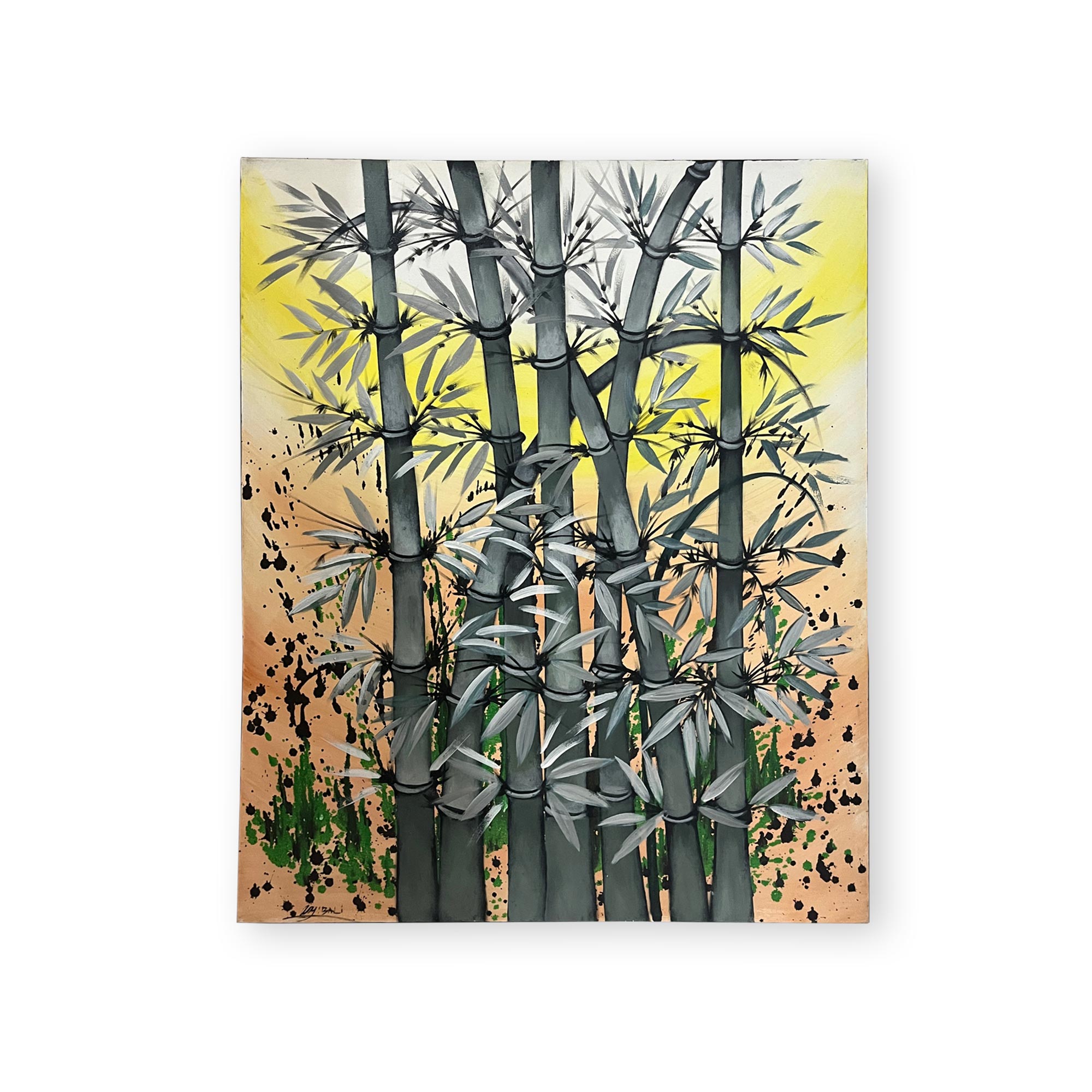 Gemälde 'Bamboo', Acryl auf Leinwand, H 120 cm, B 100 cm von fischer's lagerhaus