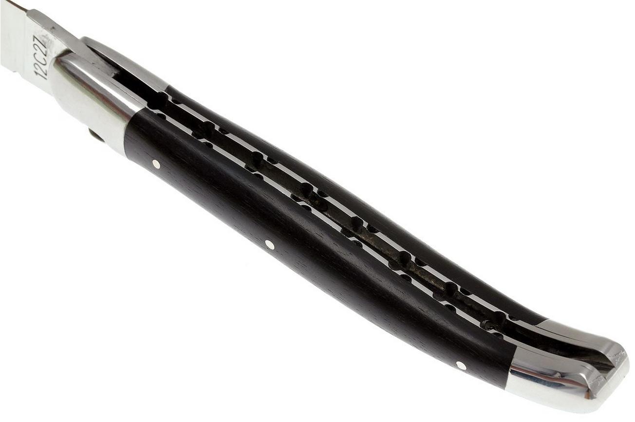 Laguiole en Aubrac HP 12cm ebbenhout handgevijld L0212EBH-FSI1