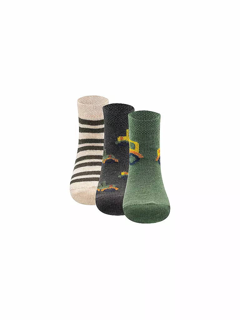 EWERS Jungen Socken 3er Pkg khaki beige