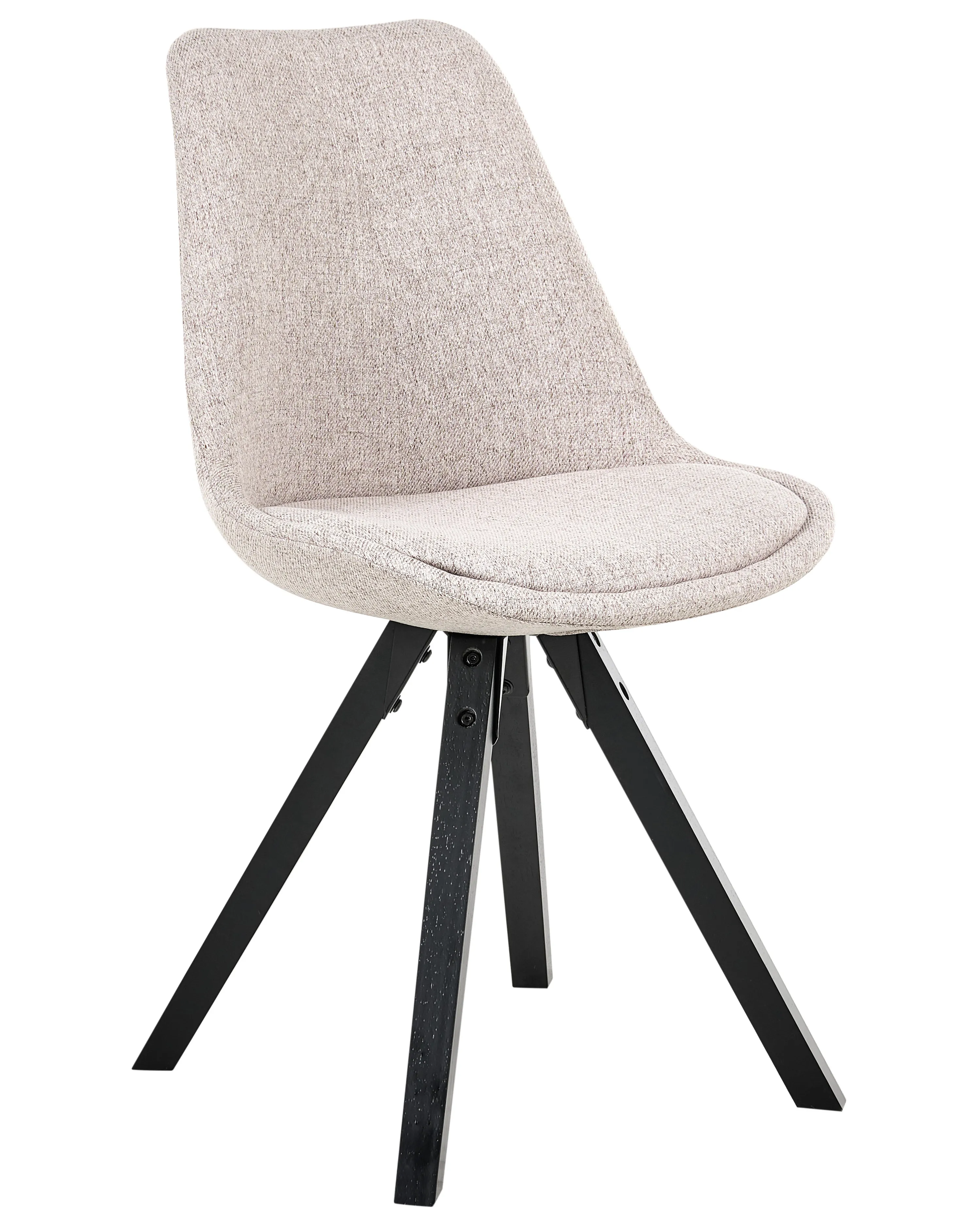 Set van 2 eetkamerstoelen HEDLEY Stof Lichtbruin