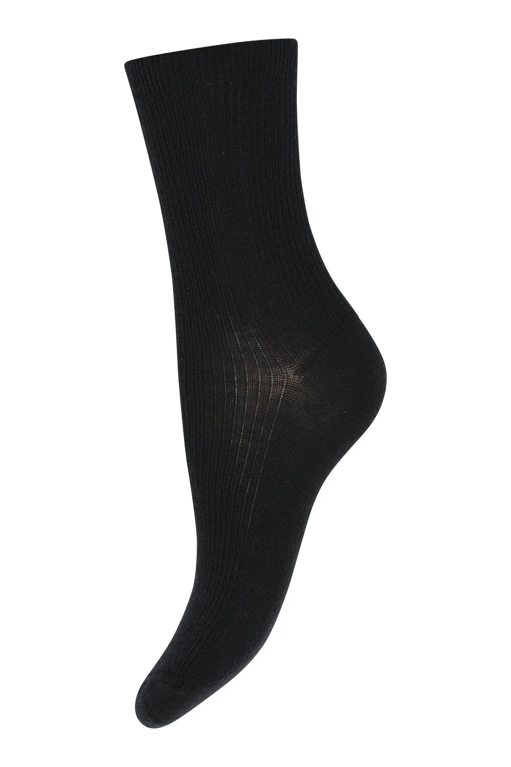 mpWoman  Fine Wool Rib strømper - sort