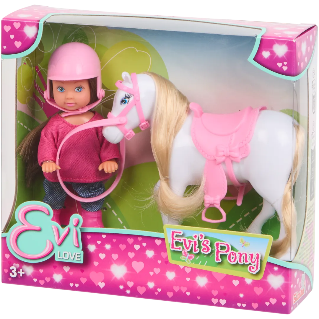 Poupée avec poney Simba Evi Love