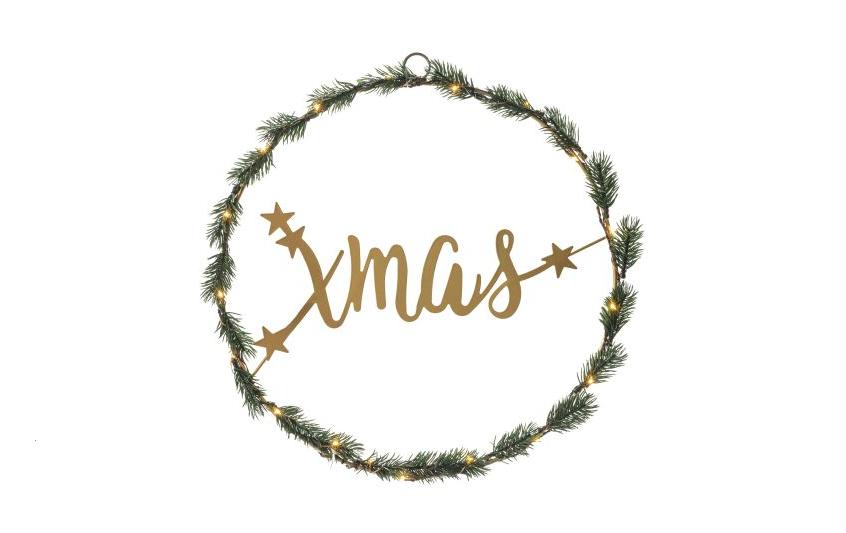 Hänger Round XMAS, Ø 36 cmLED Weihnachtsdekoration