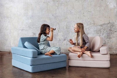 Shappy Play Byggbar Lenestol 80x80 cm, Sky Blue