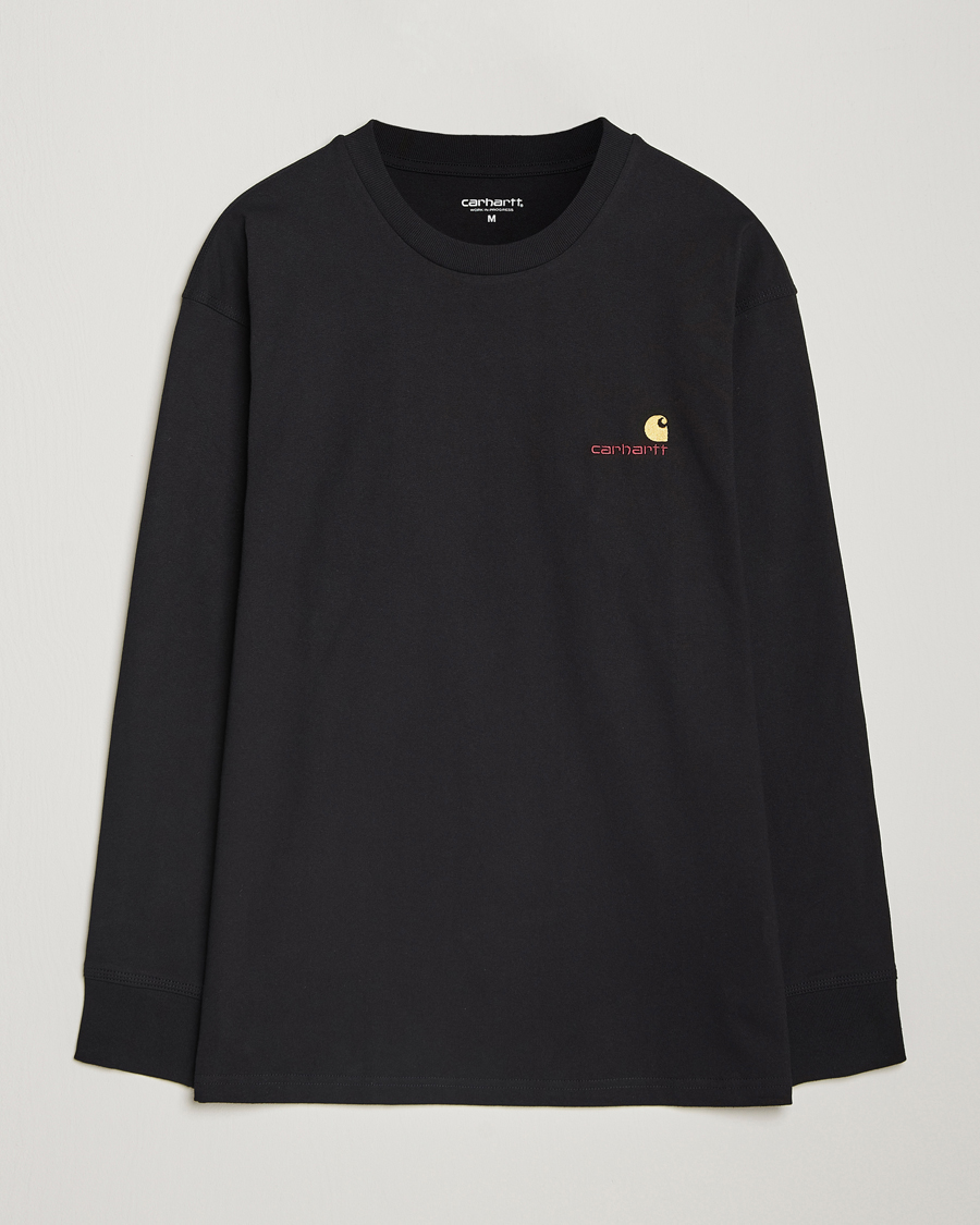 Carhartt WIP American Script Long Sleeve T-Shirt Black