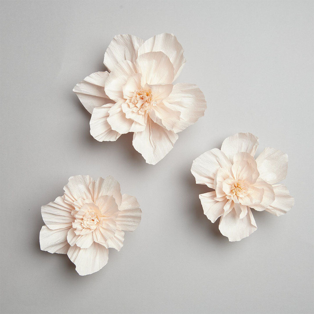 Feestversiering crêpepapier bloemen - 3st