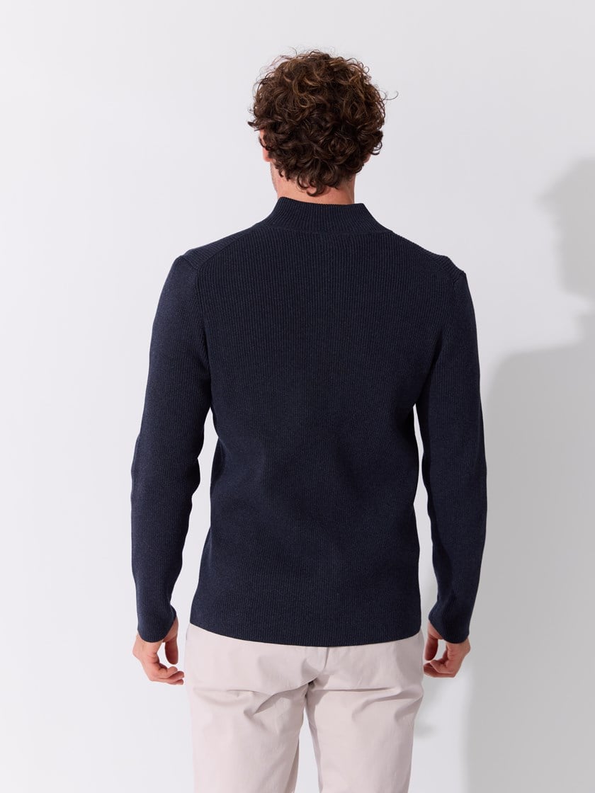 Bruno zip cardigan Night Sky
