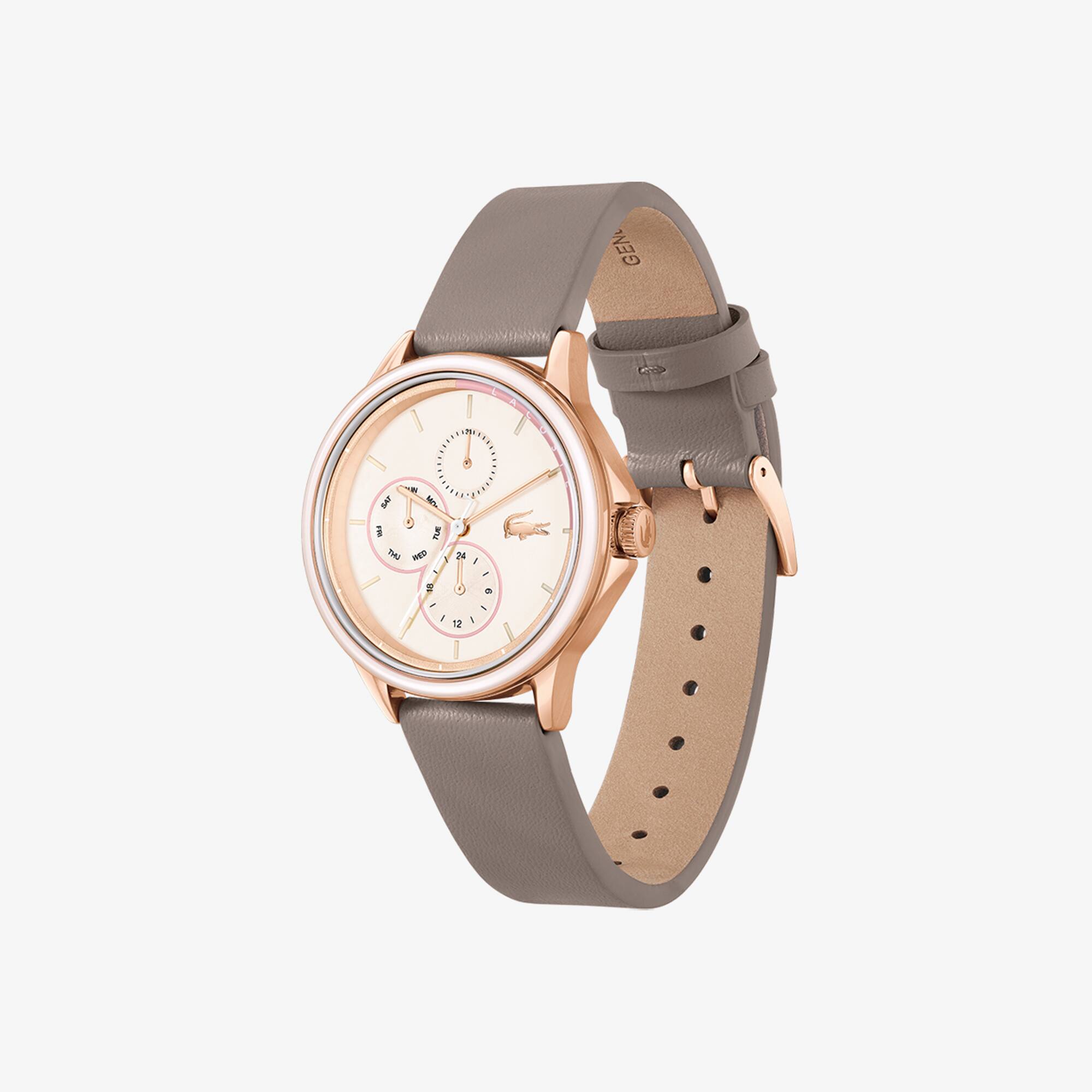 Montre multifonction Skyhook cuir Montres - Blanc - Lacoste - Femme