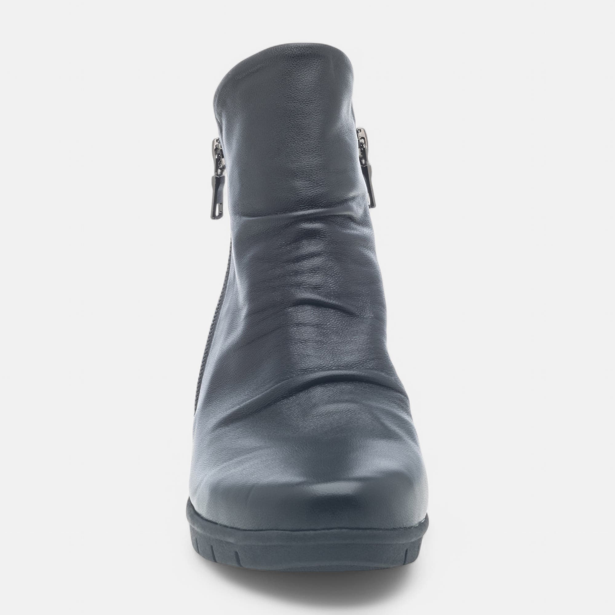 Boots Femme en cuir noir