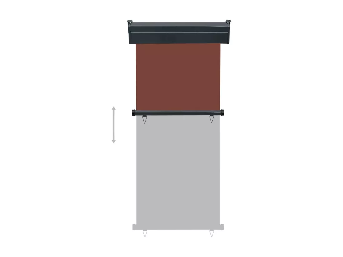 Auvent paravent store brise-vue marron 80 x 250 x 70 cm 02_0007041