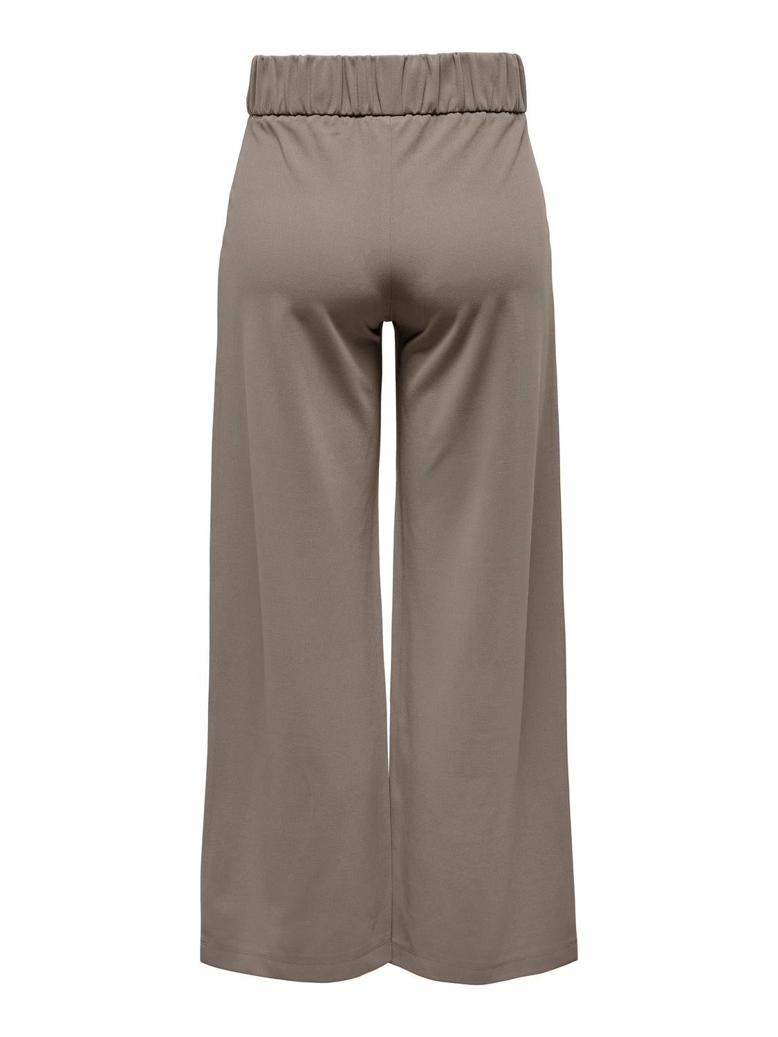JDYGEGGO Mittlere Taille Weiter Beinschnitt Hose mit weitem Beinschnitt Driftwood