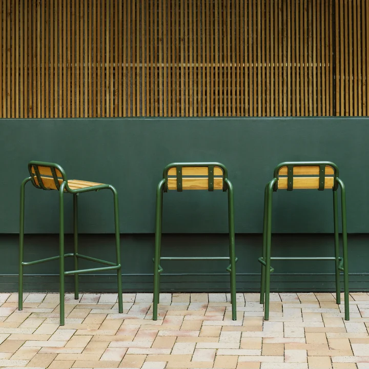 Normann Copenhagen - Vig Outdoor Barstuhl, H 75 cm, schwarz