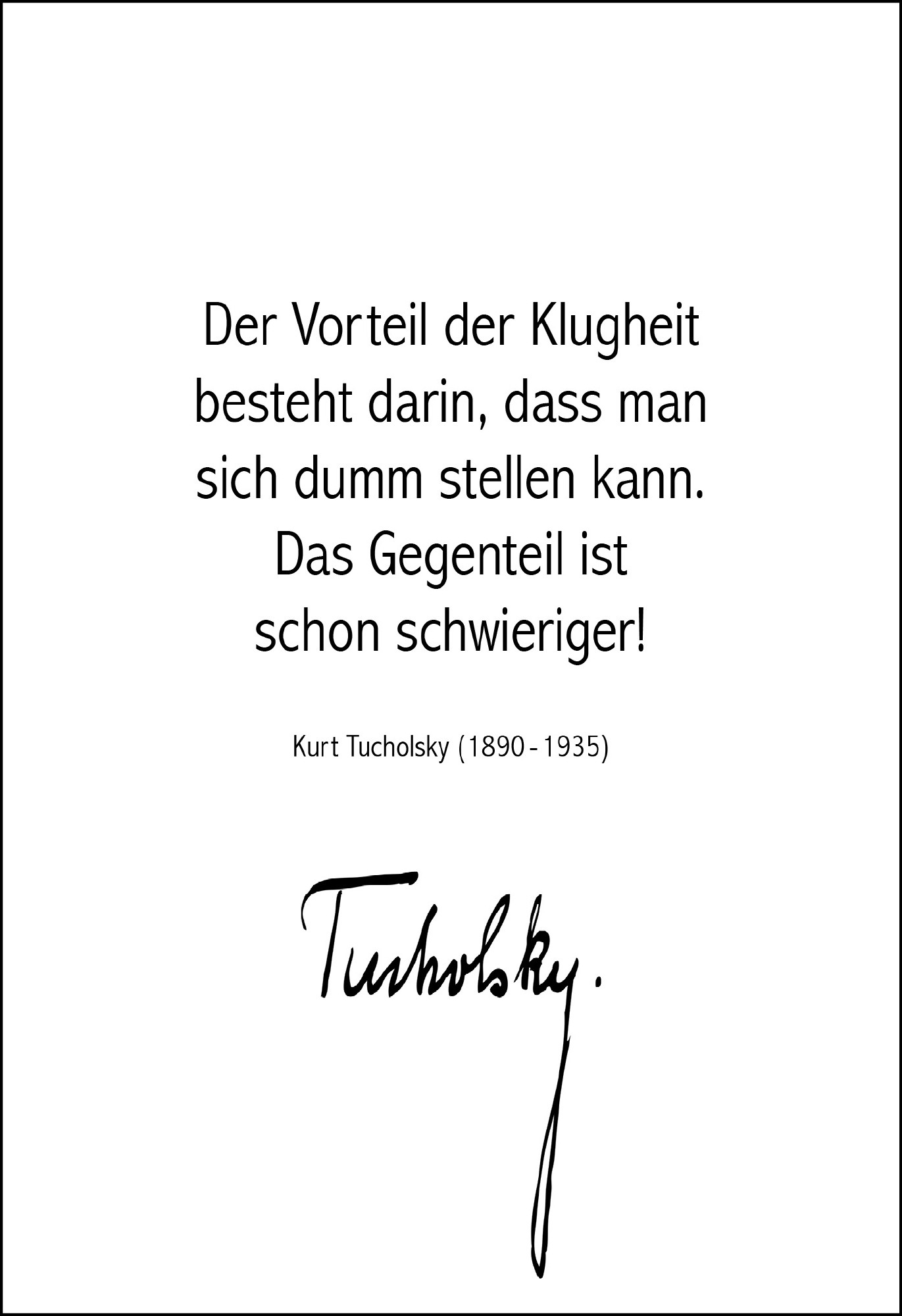 Postkarte 'Der Vorteil der Klugheit' günstig bestellen