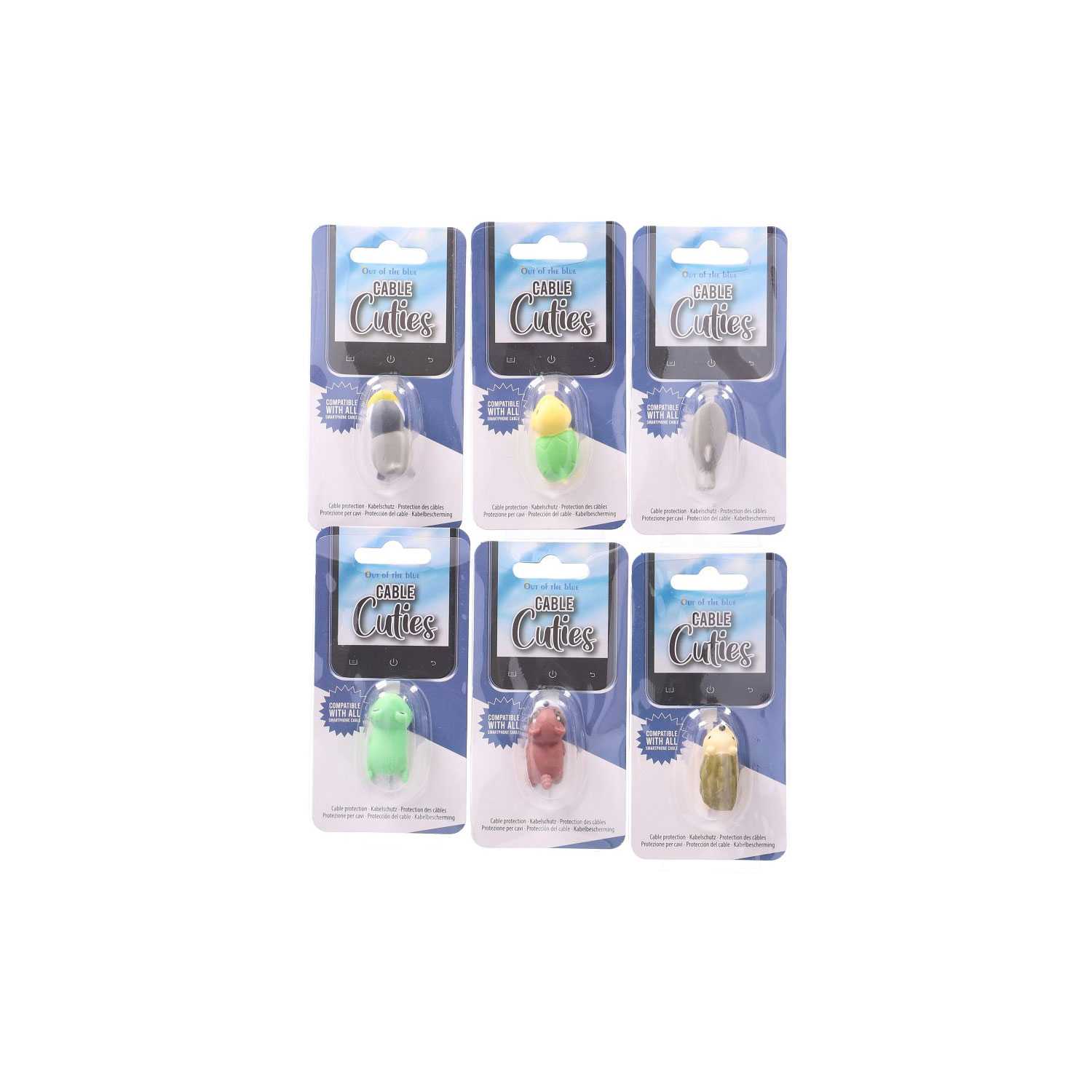 Kabelknickschutz Tiere 2 x 2 x 3,5 cm 6fach
