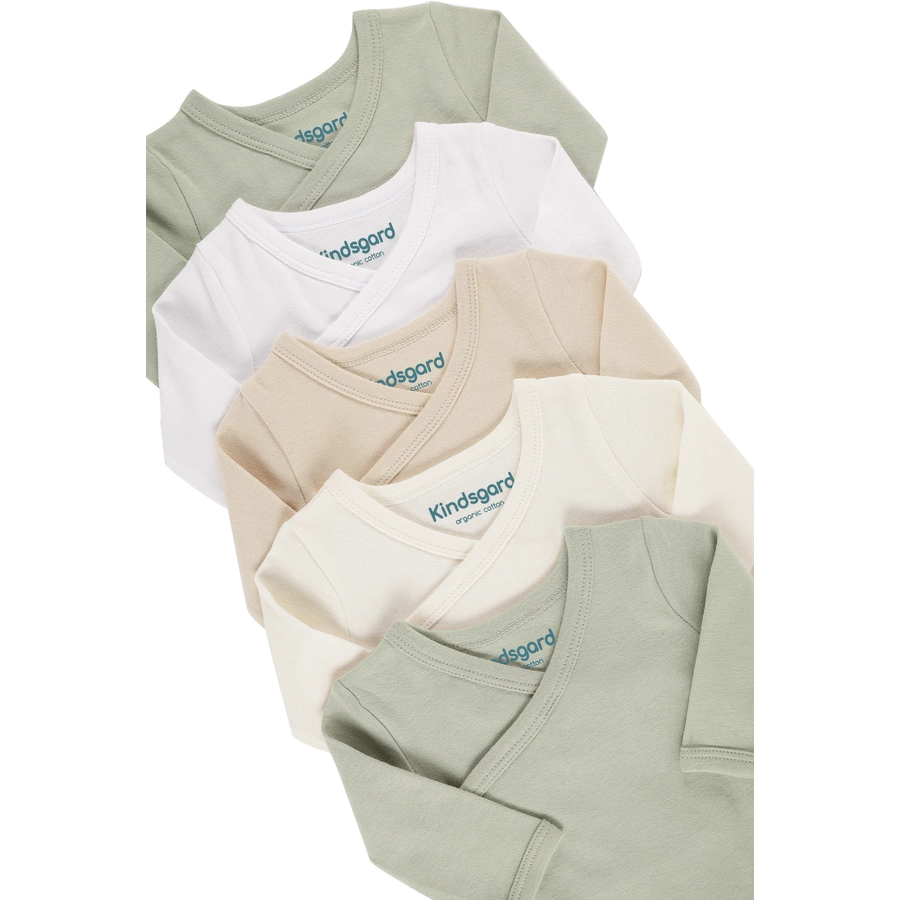 kindsgard Wickelbody trunder 5er-Pack langarm beige