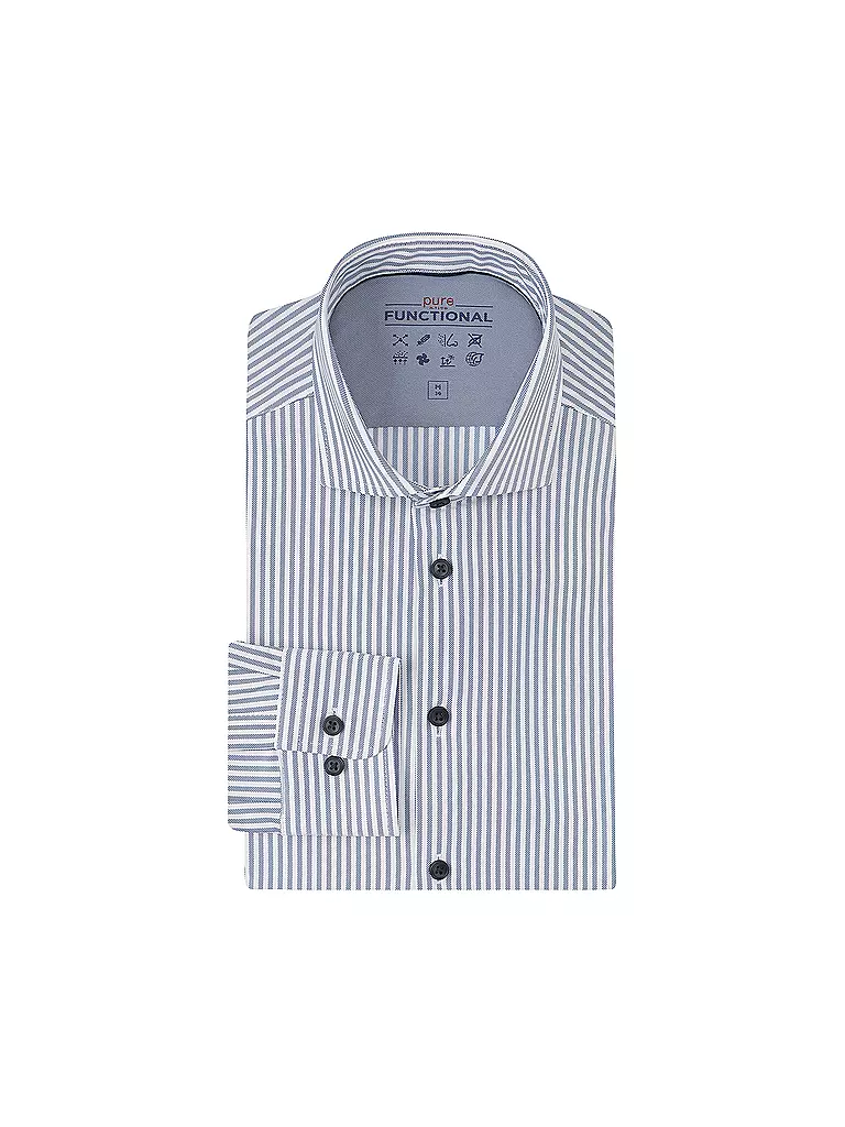 PURE Business Hemd Slim Fit blau