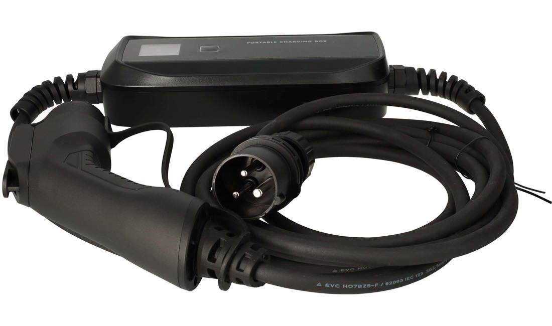 Ladekabel Type 1 - 16A 5m med LCD