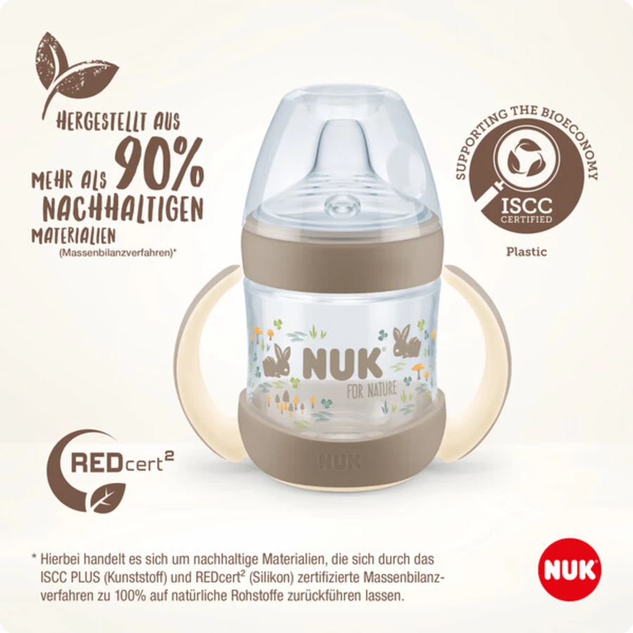 NUK Trinklernflasche NUK for Nature, 150ml, braun