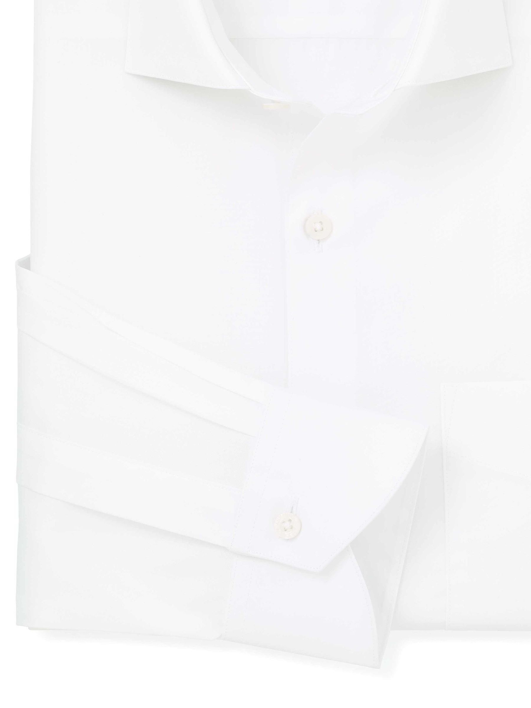 Savile Row Company Classic Fit Cotton Poplin Single Cuff White Formal Shirt