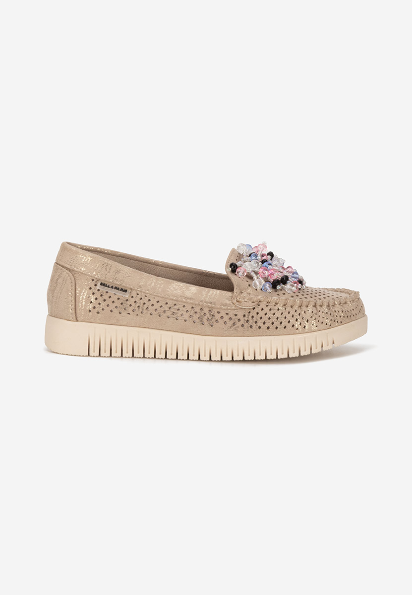 Mocassins femme dorées Lynna V2
