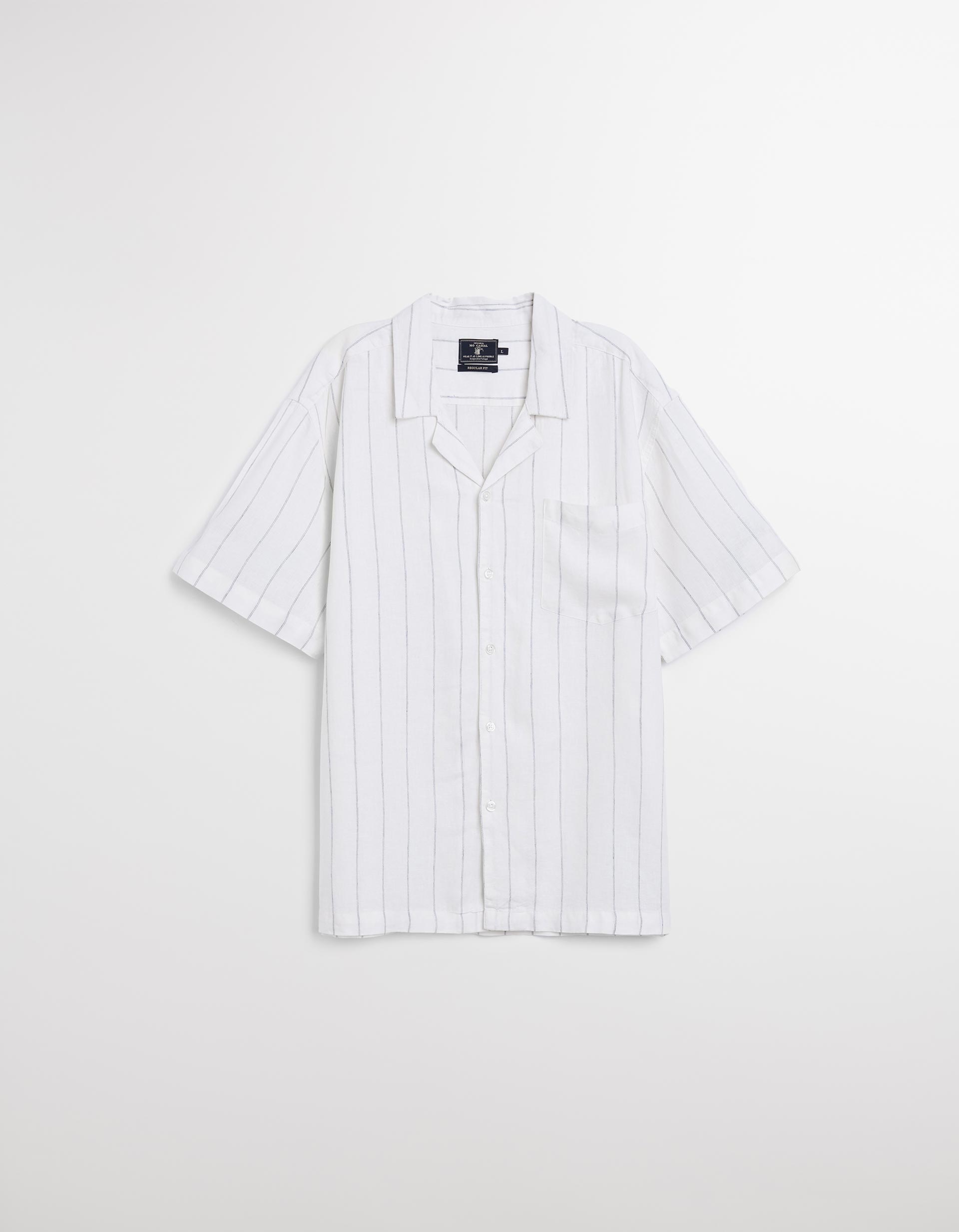 Camisa com Linho, Homem, Branco