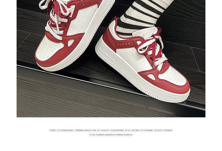 Asterisk - Tweekleurige platform sneakers
