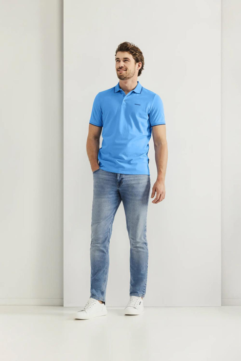 State of Art blauwe heren polo