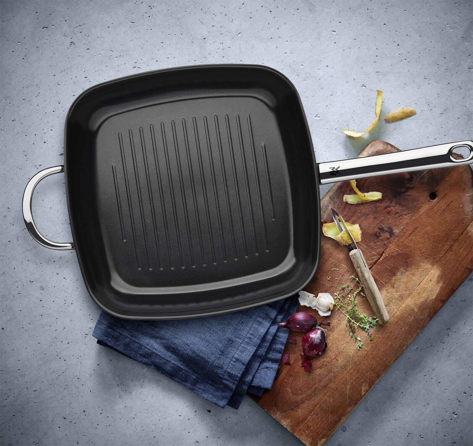 WMF Grillpfanne 28 x 28 cm Edelstahl silberfarbig