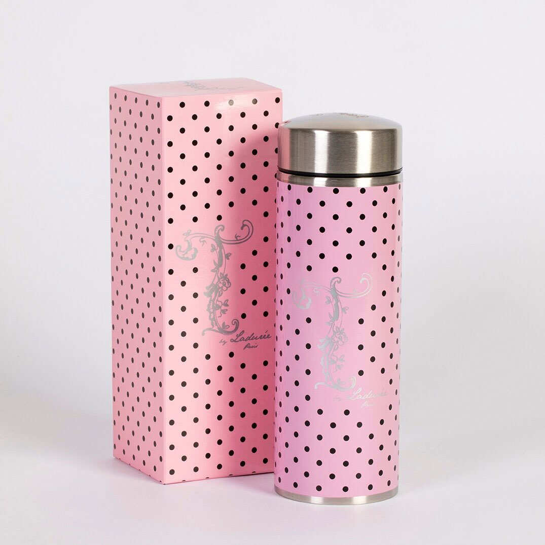 Bouteille thermos Ladurée Travel Tea rose à pois