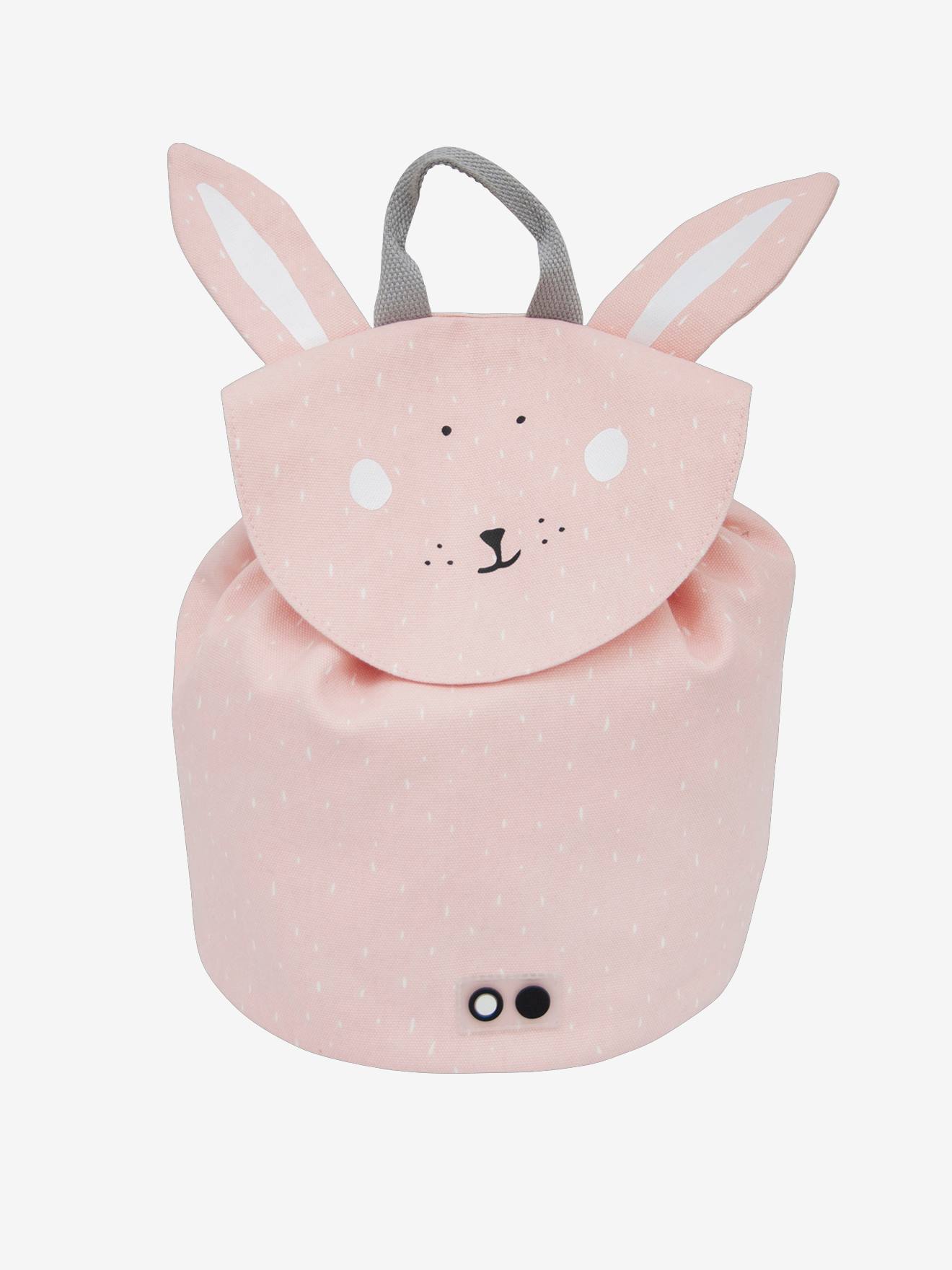 Mochila TRIXIE MINI Animal, cinza claro, lisa com estampas.