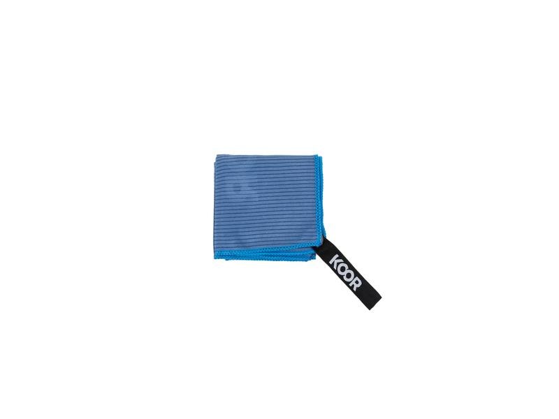 KOOR Handtuch Silva Onda Blu S 35 x 55 cm Outdoor-Handtuch mit Silber-Ionen Veredelung