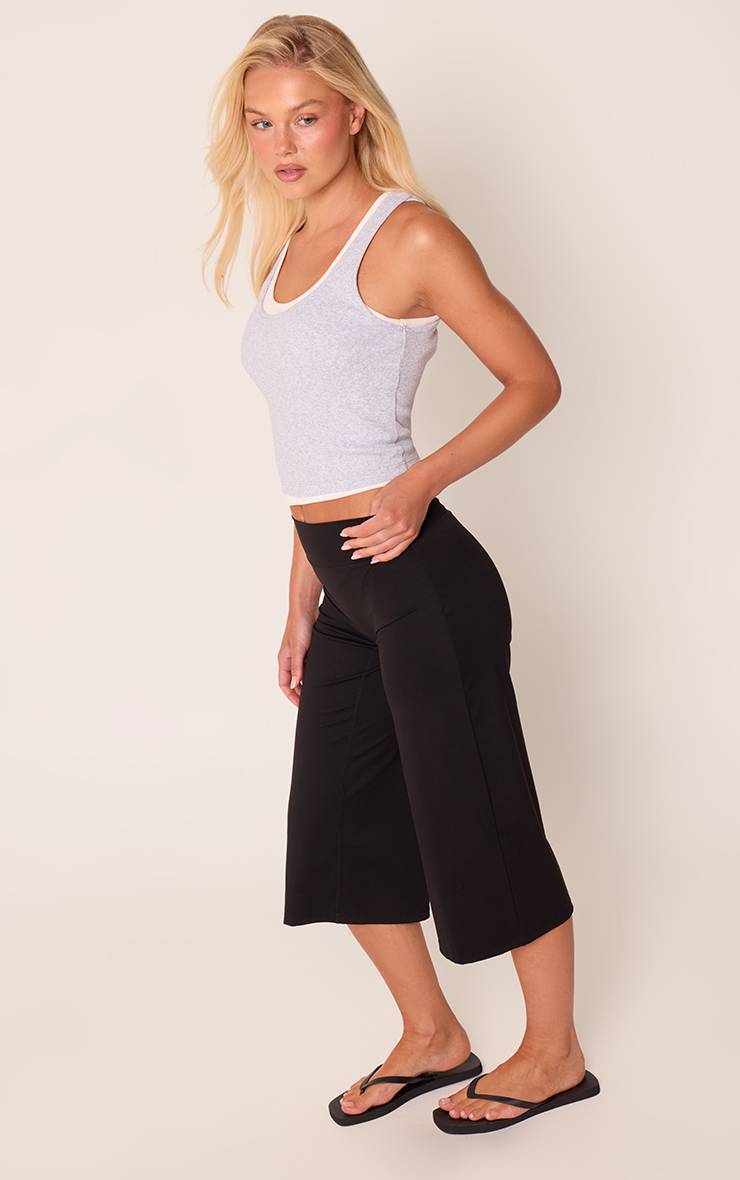 Noir Capri Sculpt À Jambe Large