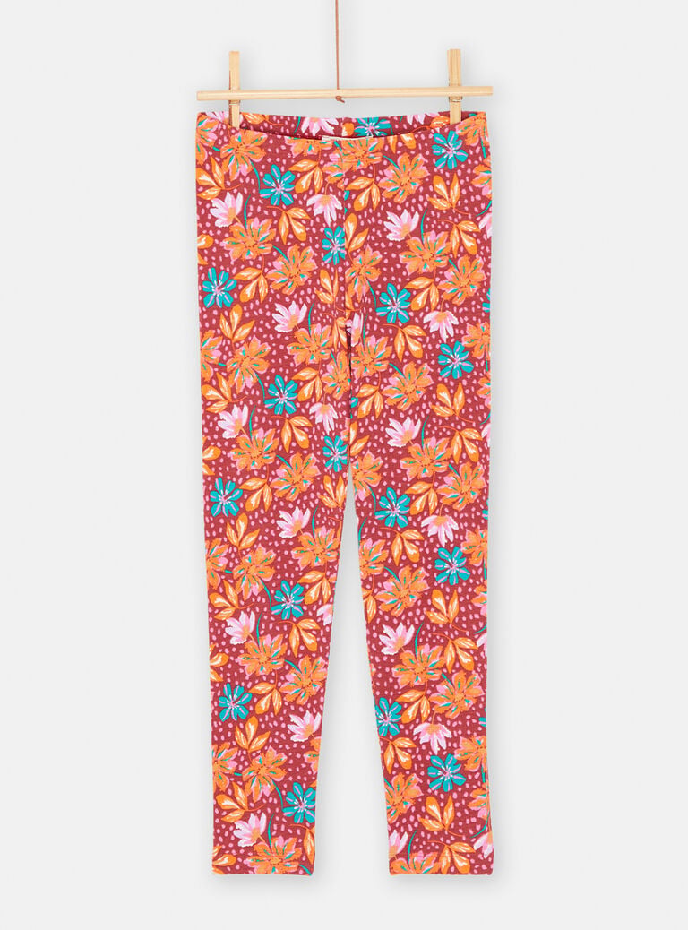 Legging à fleurs colorées pour fille