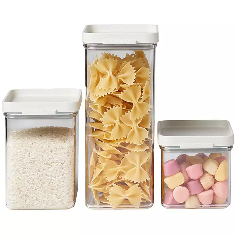 Mepal Vorratsdosen-Set Omnia 700 + 1100 + 2000 ml 3er Set weiß