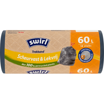 Swirl Vuilniszakken met Trekband Emboss 60 liter 10 stuks