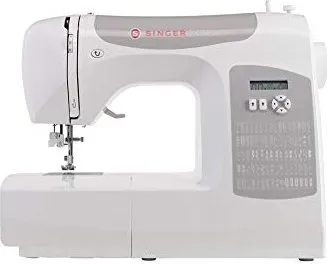 Singer C5205GR - Symaskine - 80 søm - 6 et-trins knaphuller - LCD display - grå