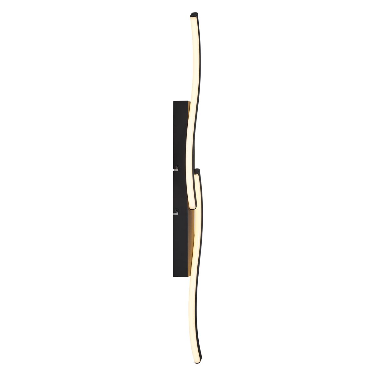 Design wandlamp zwart 3-staps dimbaar 2-lichts - Bummy