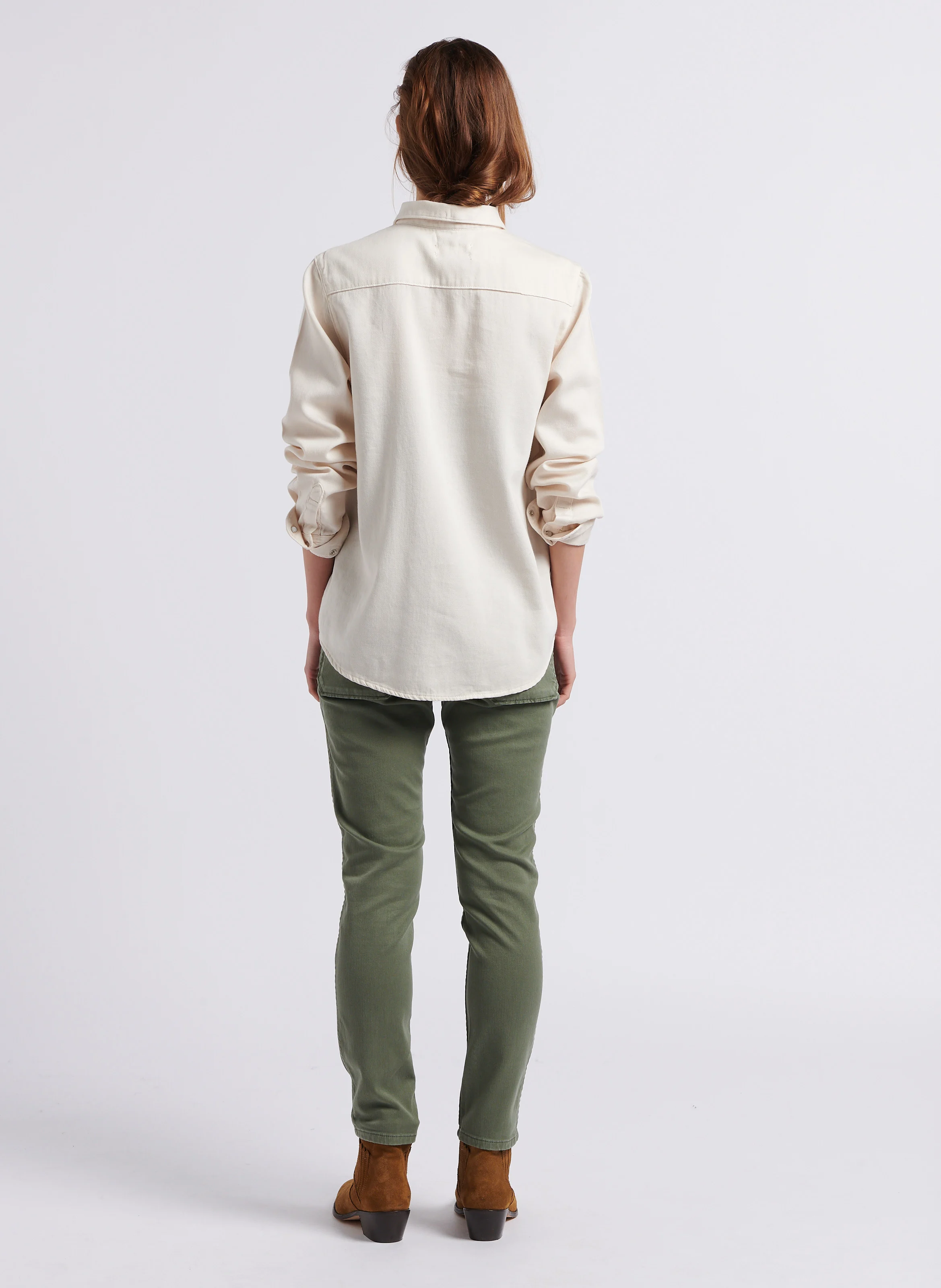 PIERCE - Jean slim en coton mélangé | Vert